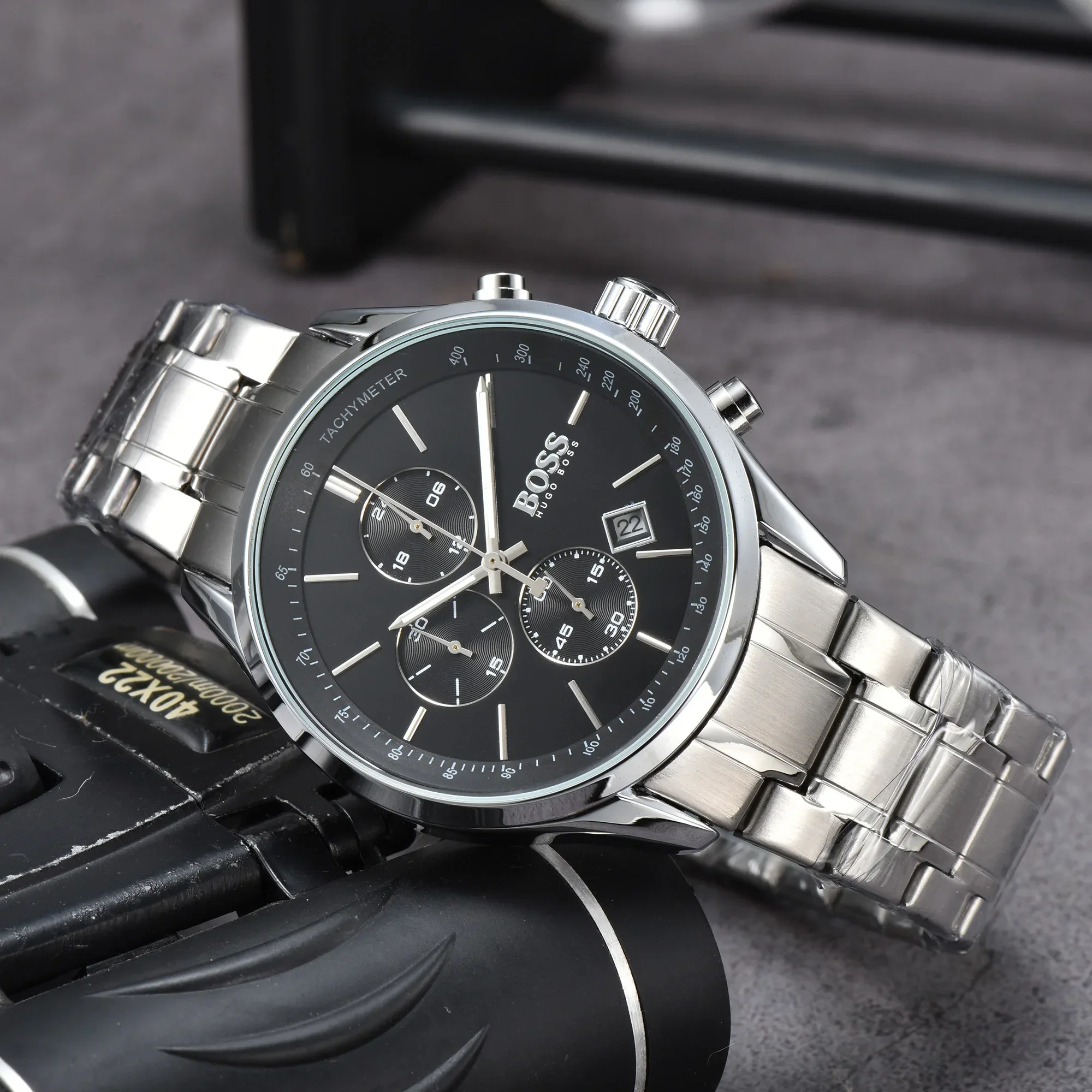

Fashion Hugo Boss Watches for Men Luxury Dial Stainless Steel Strap Busineess Multifunctional Chronometer Quartz Movement
