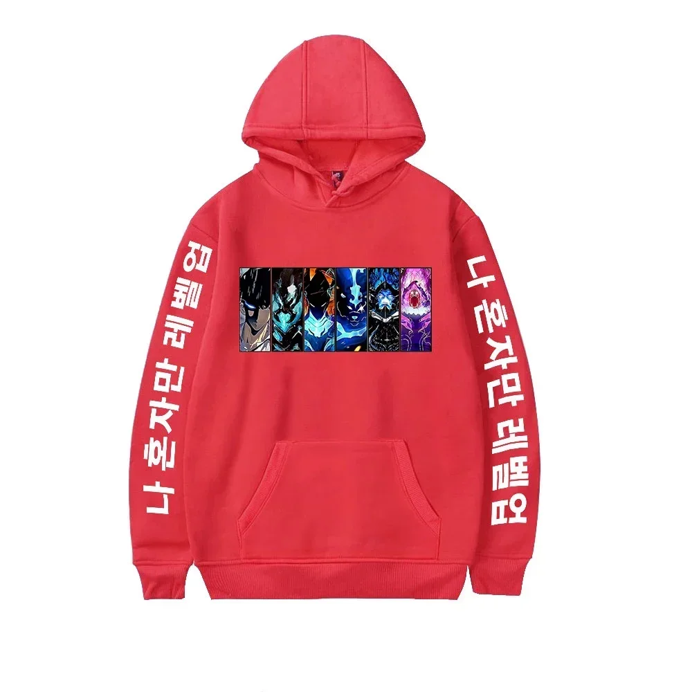 Корейская манга Solo Leveling Sung Jin Woo Толстовка с капюшоном Весенняя мода Мужчины