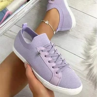 stretch mesh upper platform sneakers womens casual white shoes flying woven student single shoes size 35 43 zapatos de mujer
