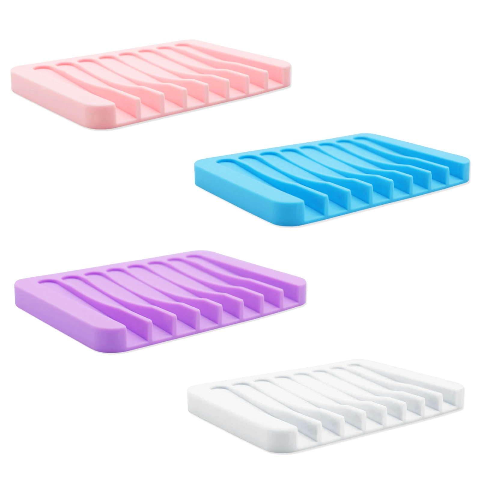 

Self Draining Soap Dish Silicone Soap Dish With Drain For Shower Silicone Soap Tray With Easy Clean Slanted Waterfall Design