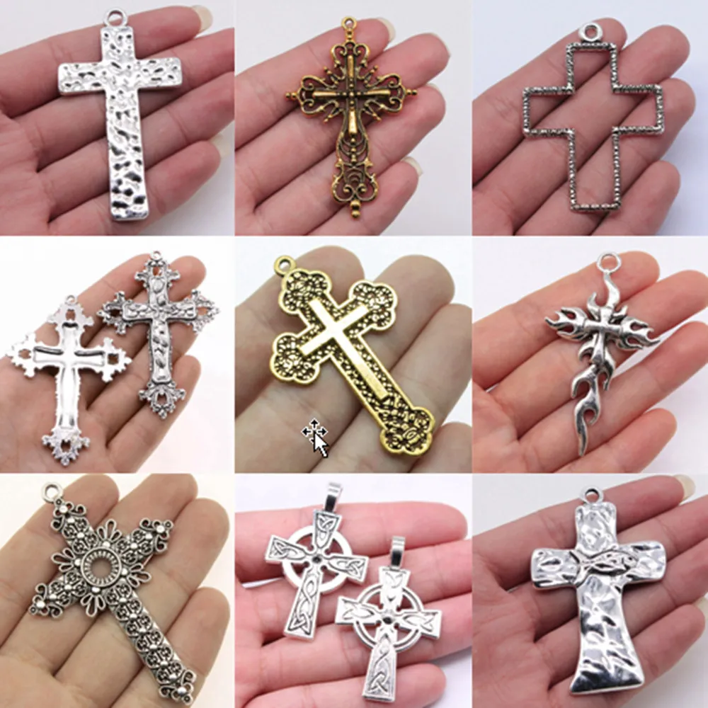 

Jewelry Findings Components Cross Charms For Bracelets Charm Pendant