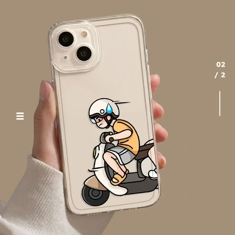 Забавный чехол для телефона с мотоциклетной парой Samsung Galaxy S22 S23 S24 Ultra Plus Cover S22+ S24+