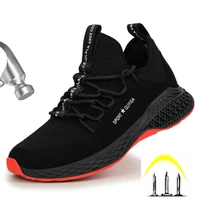 new breathable safety shoes men work safety boot with metal toe cap puncture proof indestructible shoe work footwear man shoes