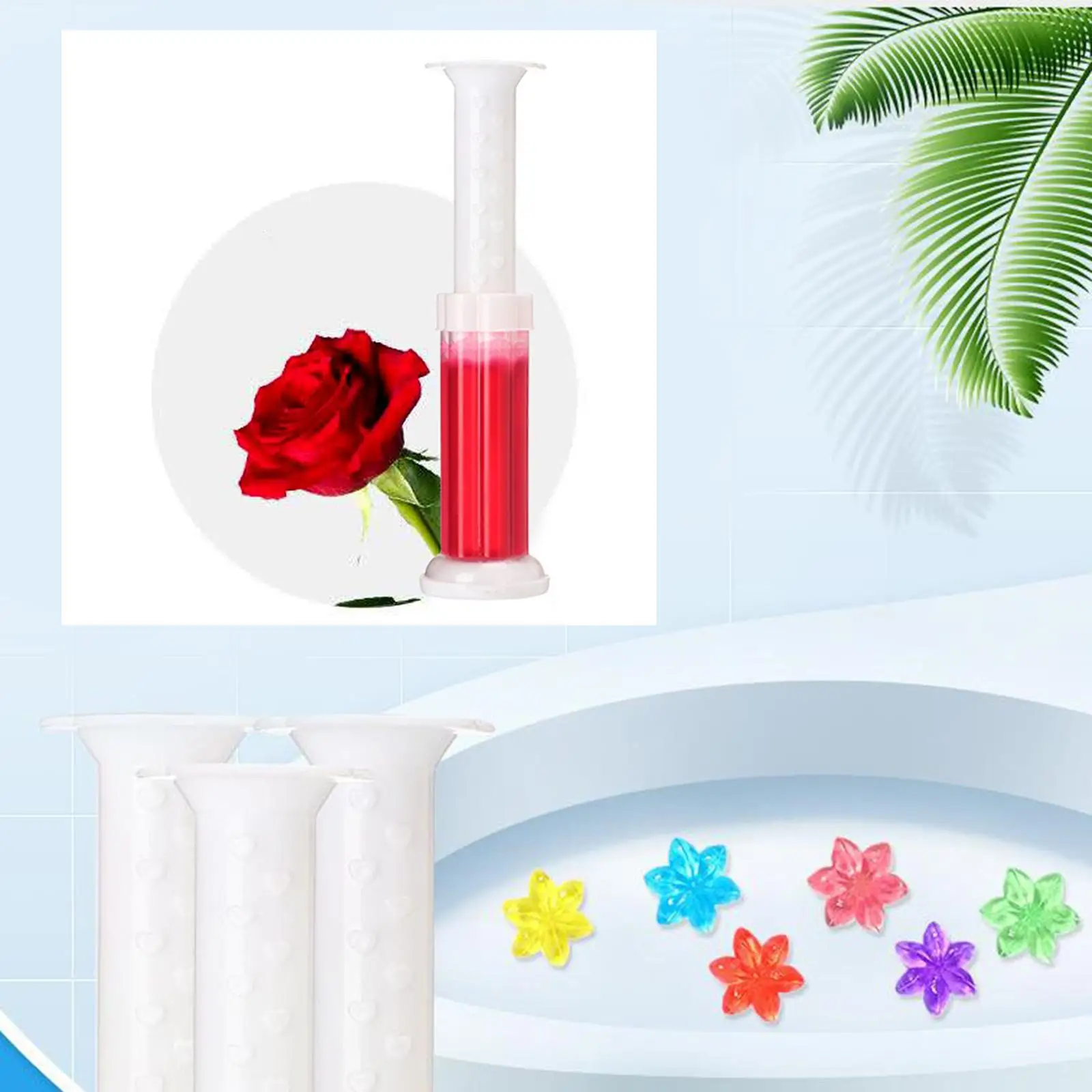 

Fresh Toilet Cleaning Stamp Disinfectant Toilet Gel Tube with 12 Stamps