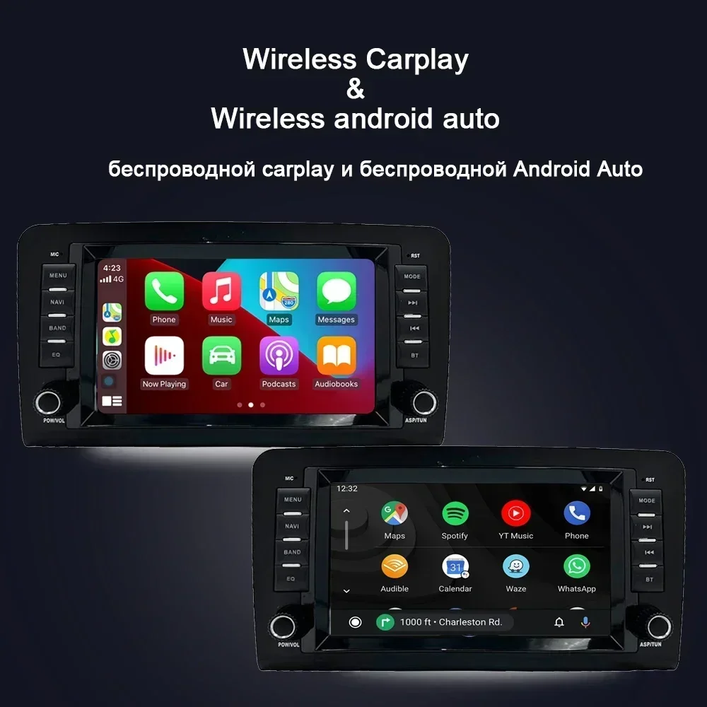 Автомобильный DVD-плеер Carplay DSP 8 &quot360 ГБ + 128G Android 12 0 GPS карта WIFI стерео RDS радио для Benz