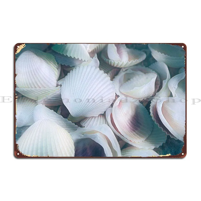 

Seashell Beach Sand And Metal Plaque Poster Design Rusty Designing Kitchen Wall Decor Tin Sign Poster