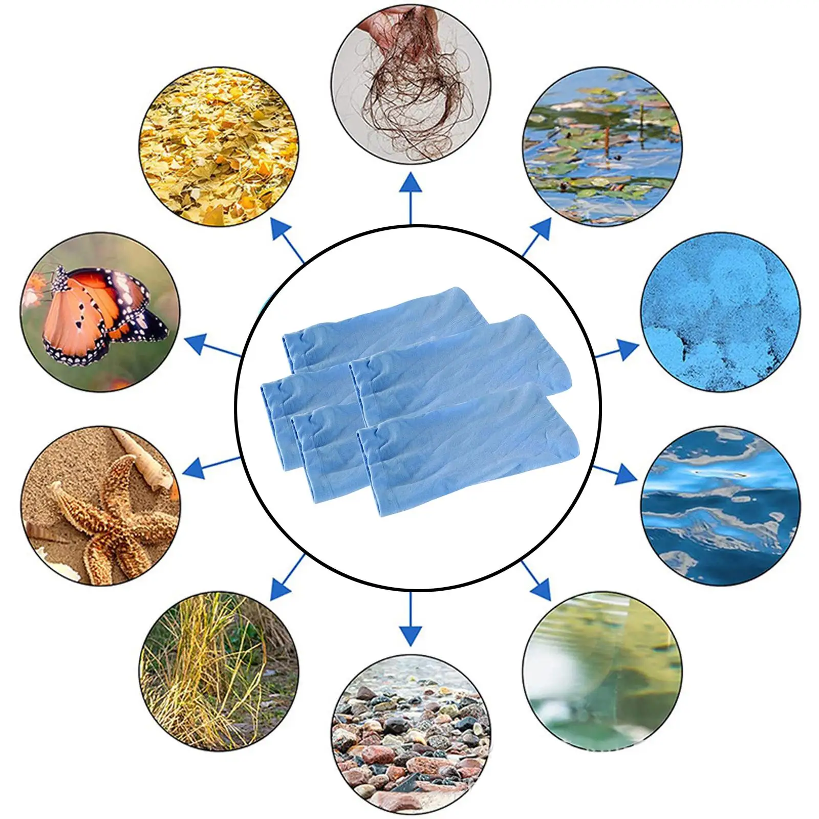 

5 Pieces Pool Filter Skimmer Basket Sock for & above Ground Pool