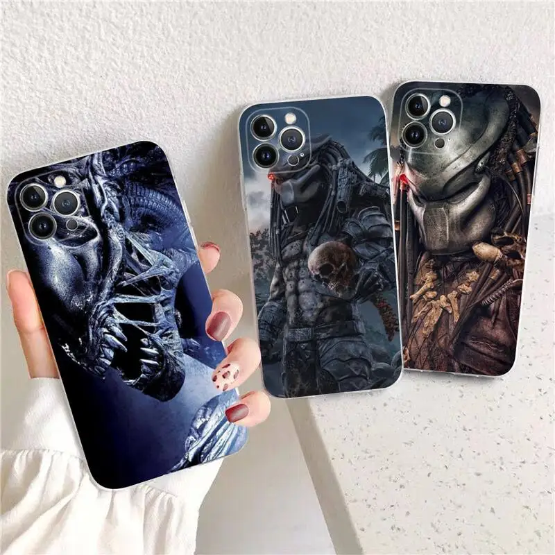 

Alien Predator Phone Case for iPhone 11 12 13 Mini Pro Max 8 7 6 6S Plus X 5 SE 2020 XR XS Case shell