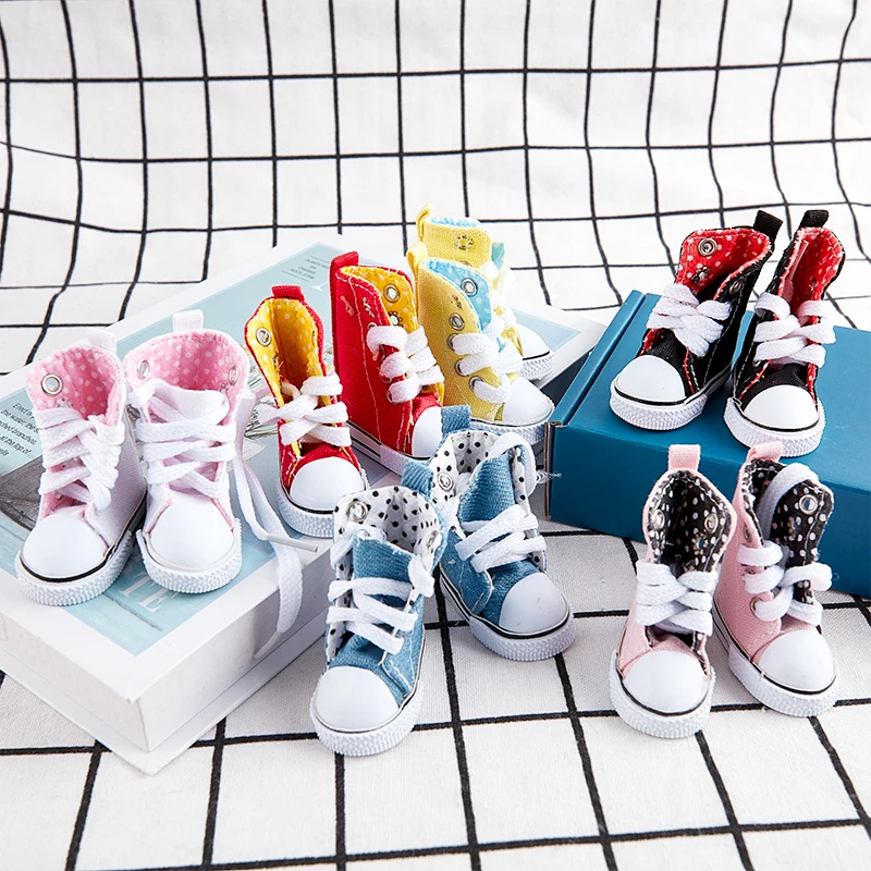 

Doll Accessories 5cm High Top Canvas Sneakers Casual Shoes for 1/6 BJD Dolls
