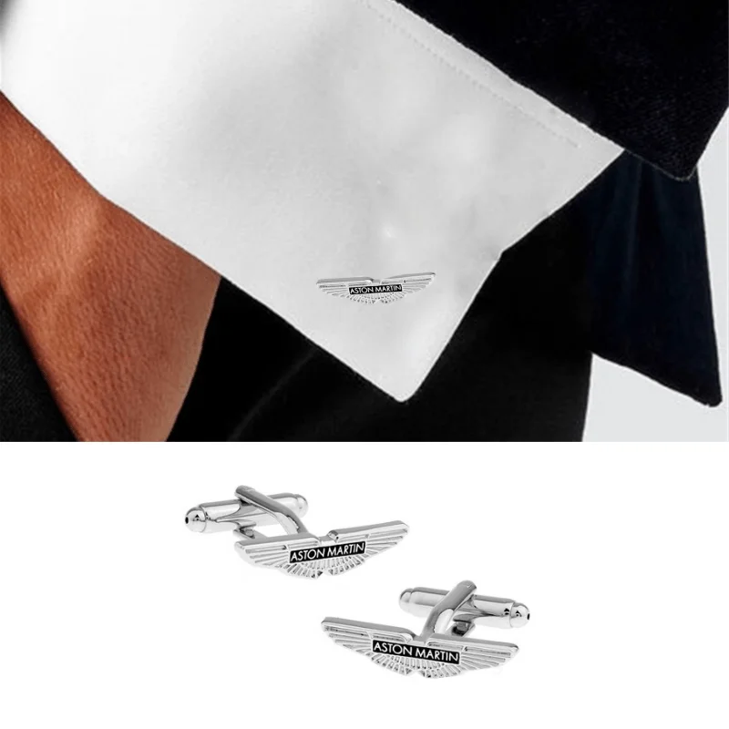 

Vintage Cufflinks for Aston Maryin Logo Men Women Cuff Buttons Fashion Luxury Jewelry Novelty Birthday Present Valentine's Day