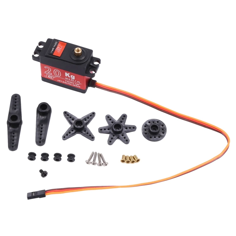 

Digital Servo 20KG 180 Degree Waterproof Metal Steering Digital Metal Gear Core Servo With High Torque For RC Car Boat Model Toy