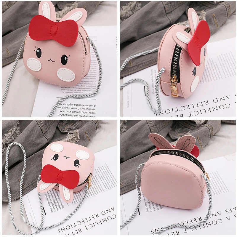 Kids Backpack Girls Cute Cartoon Mini Bags Waist Money Bag PU Leather Crossbody Children's Messenger Belt Bag