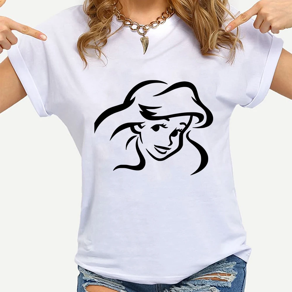 

Tops Print Tshirt Female Summer Short Sleeve Tee Shirt Femme Clothing Fashion Women Tshirt Simba the Lion King White T Shirt