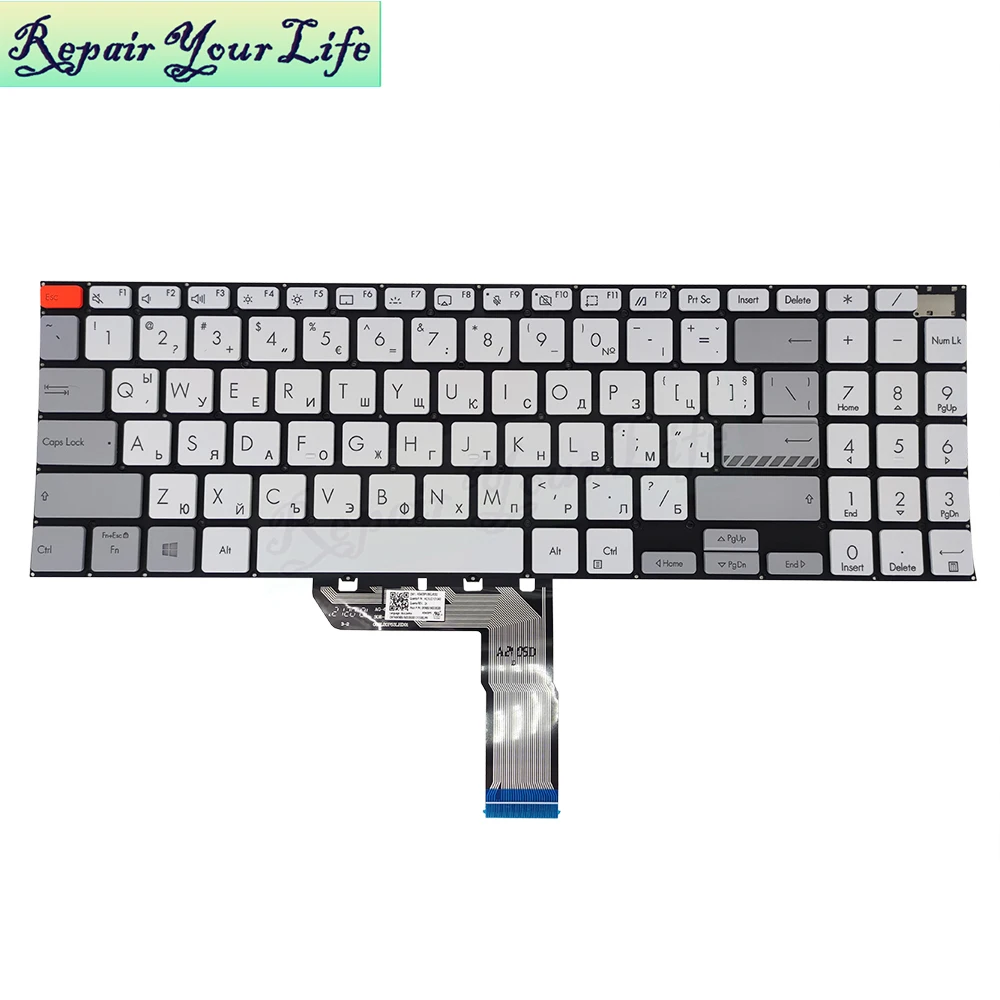 M7600 UK BG Bulgaria Backlit keyboards For ASUS Vivobook Pro 16X OLED M7600 X7600 M7600QE M7600QA M7600QC 560XBG00 560XUK00 New