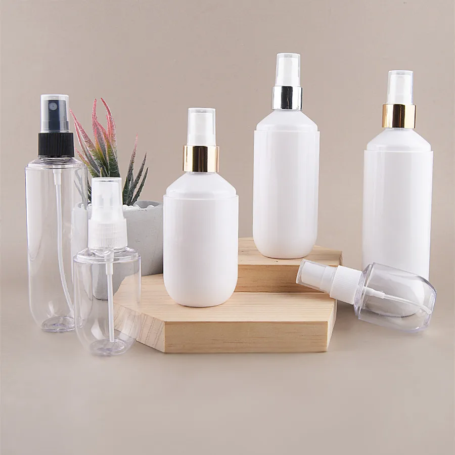 

10/30pcs 30/50/100/120/150/180ml Spray Bottle With Cover Rigid Plastic Bottle Toner Water Bottle Empty Cosmetic Container