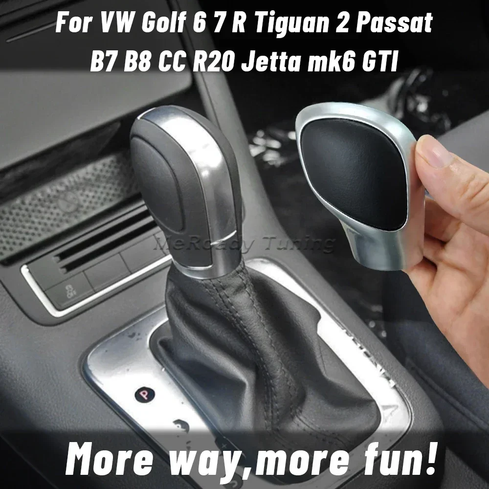 Хромированная серебряная ручка переключения передач боковая крышка рычаг для VW
