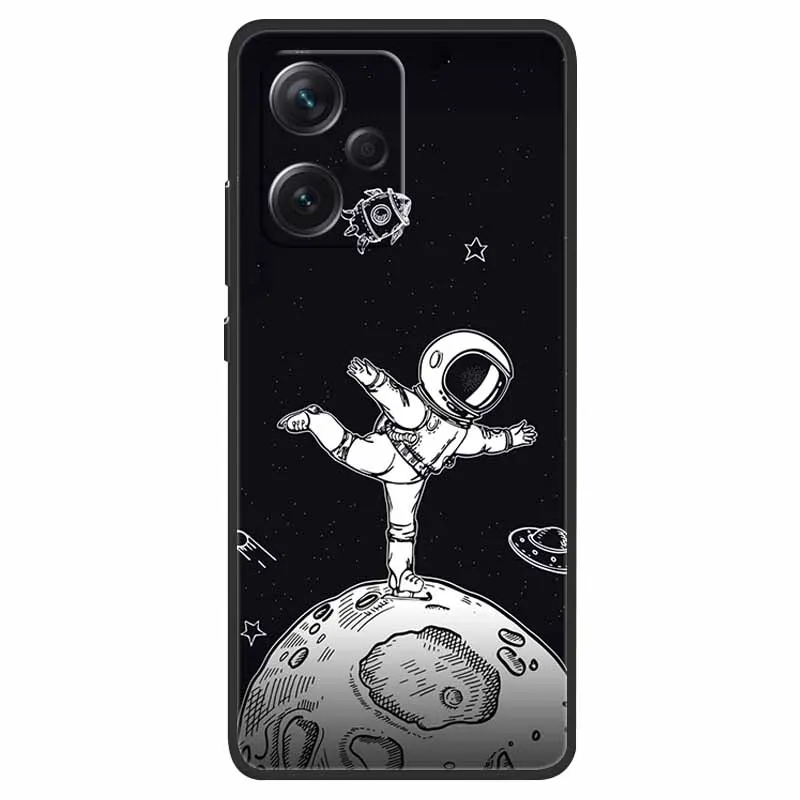 Чехол-накладка для телефона из мягкого ТПУ с рисунком астронавта