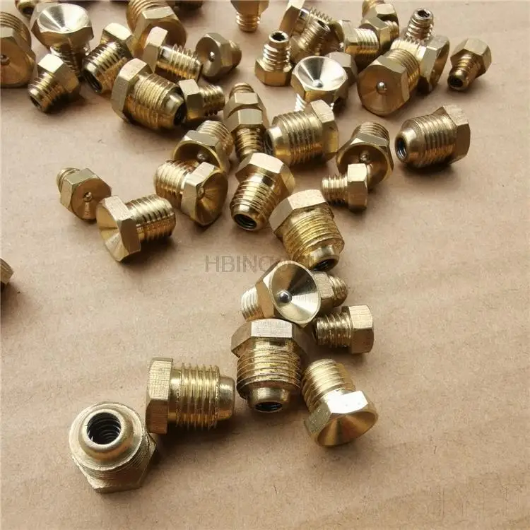 

Pure copper concave grease nipple funnel grease nipple flat head big end screw grease gun nipple M6M8M10 universal Accessories