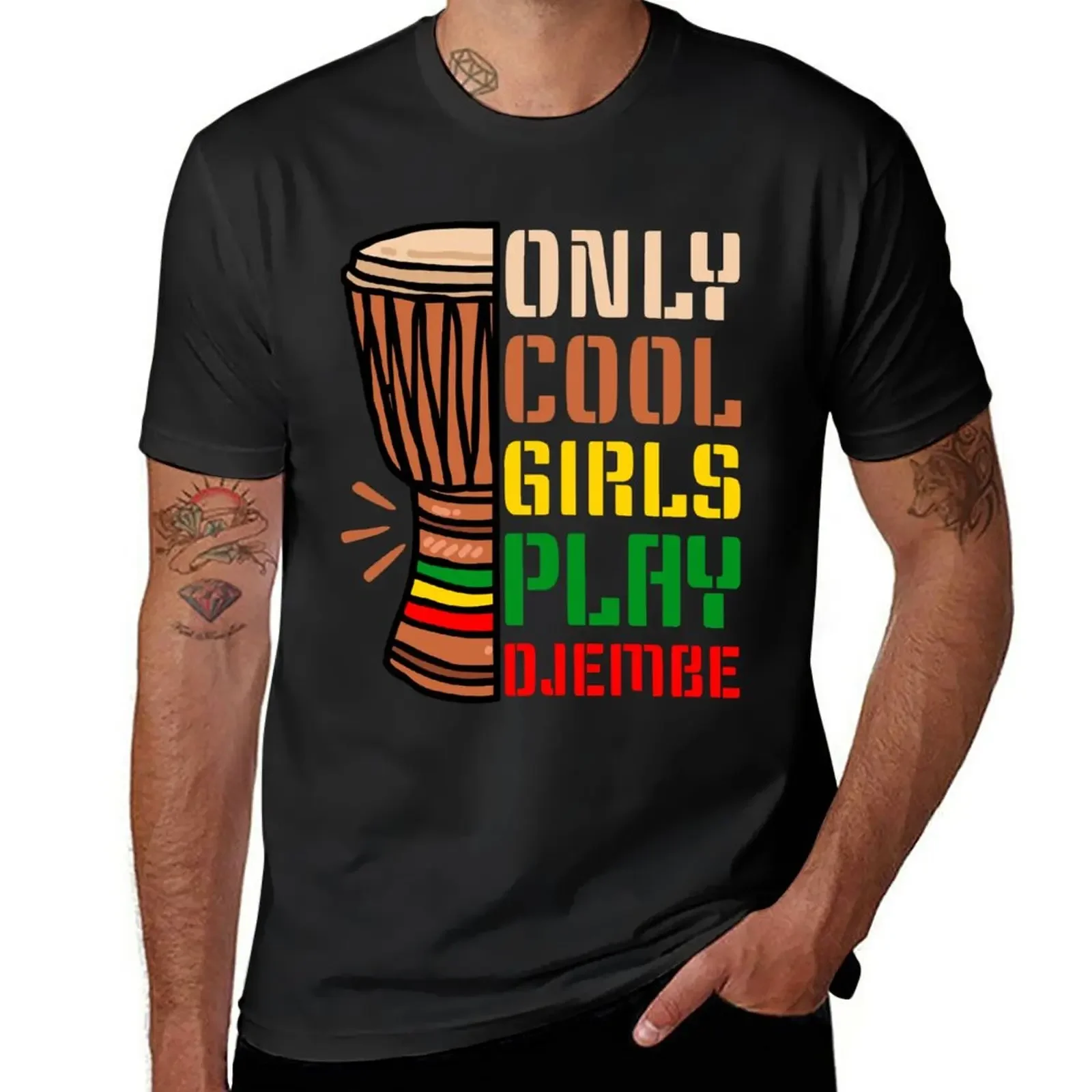 Футболка Only Cool Girls Play Djembe эстетичная одежда в стиле каваи новое издание футболки с