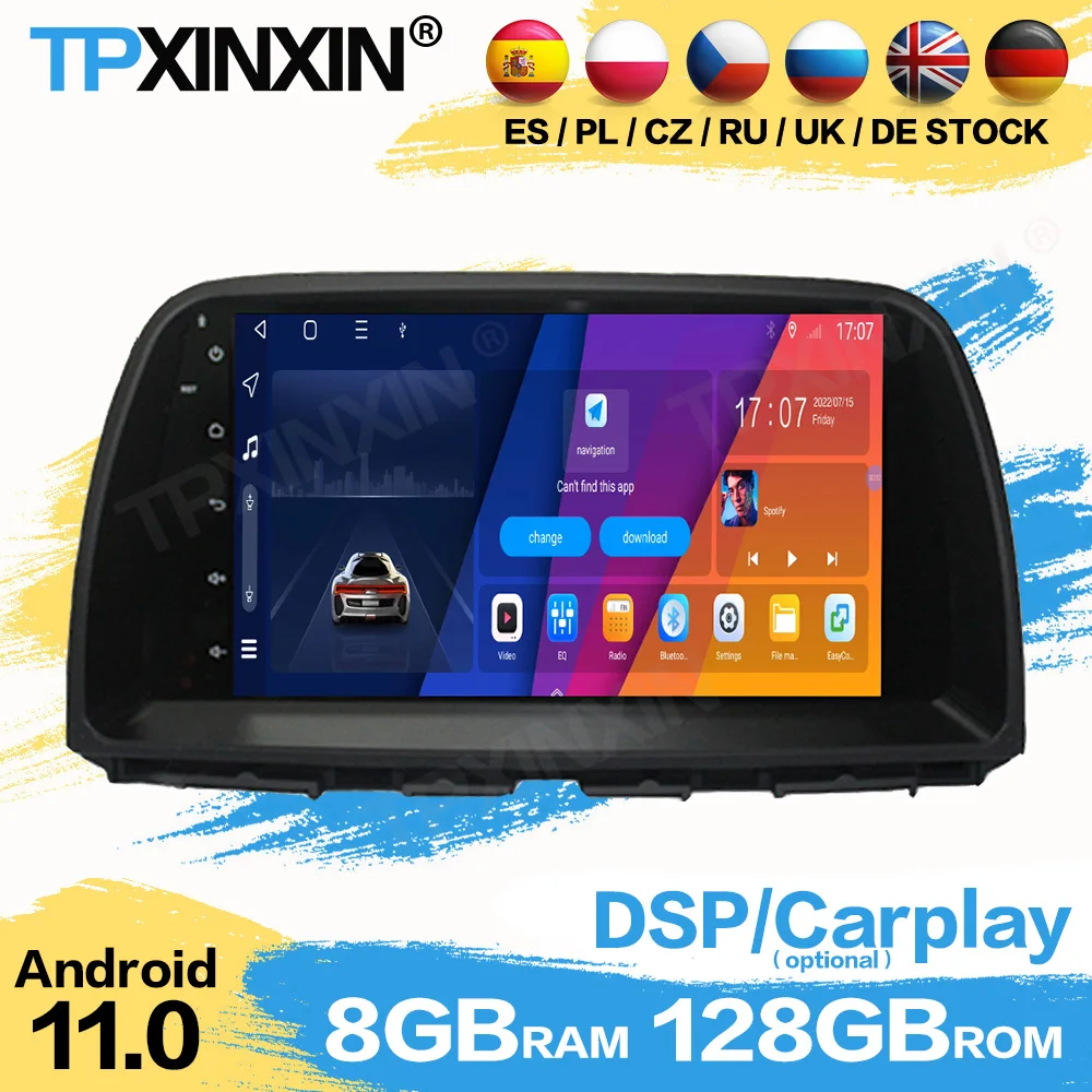 Автомобильный радиоприемник стереоприемник Android 11 для Mazda CX-5 2015 2016 GPS-навигация