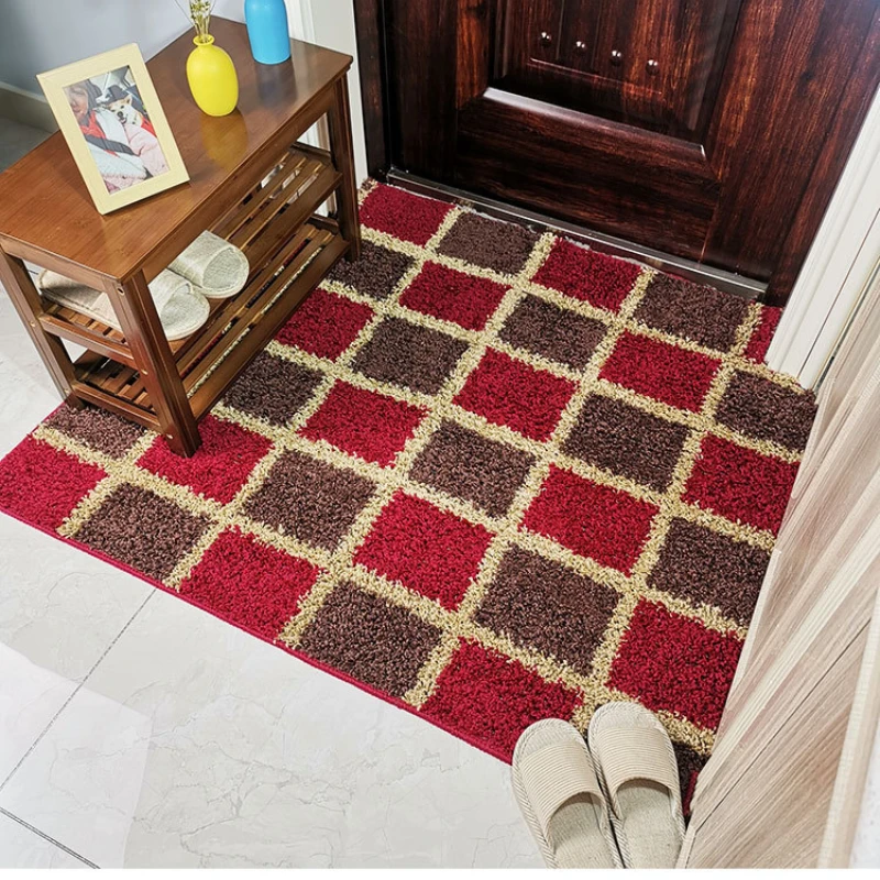 

American-style Red Carpet Machine Washable Doorway Mats Anti-slip Dirt-resistant Simple Home Furnishings Multi-scene Living Room