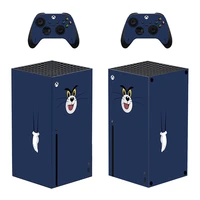 blue cat skin sticker decal cover for xbox series x console and 2 controllers xbox series x skin sticker vinyl