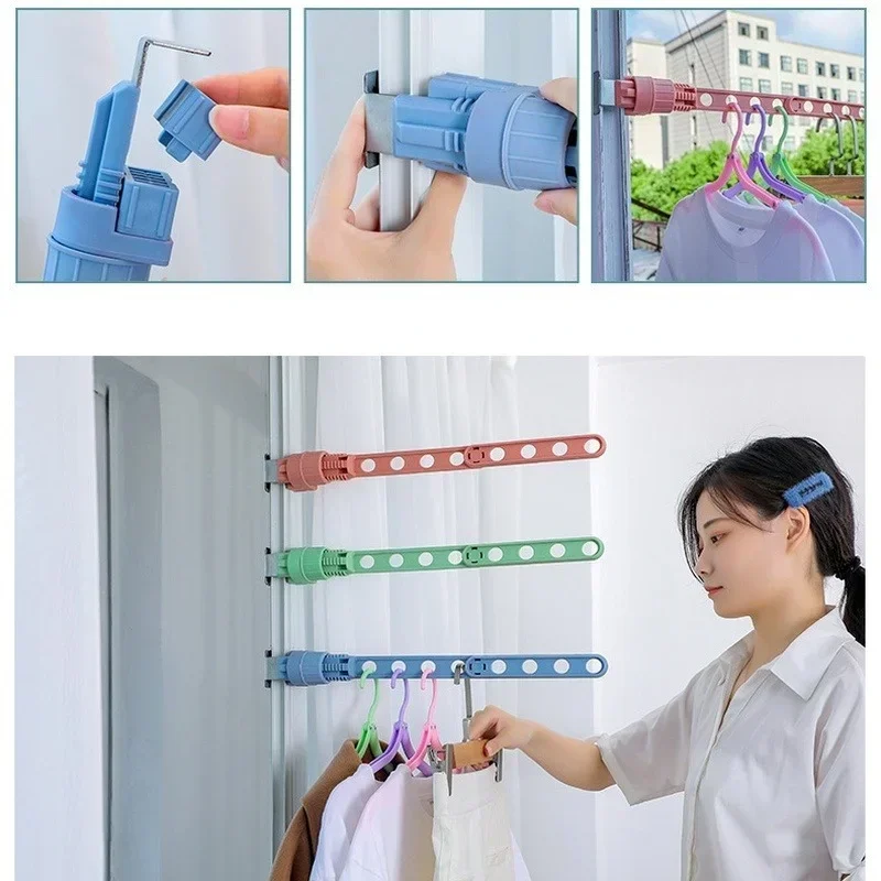 1 шт. портативная вешалка для одежды 8 отверстий