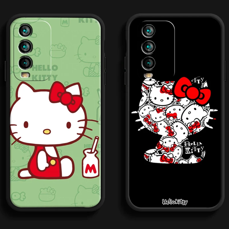 

TAKARA TOMY Hello Kitty Phone Cases For Xiaomi Redmi 10 Note 10 10 Pro 10S Redmi Note 10 5G Soft TPU Funda Coque Back Cover