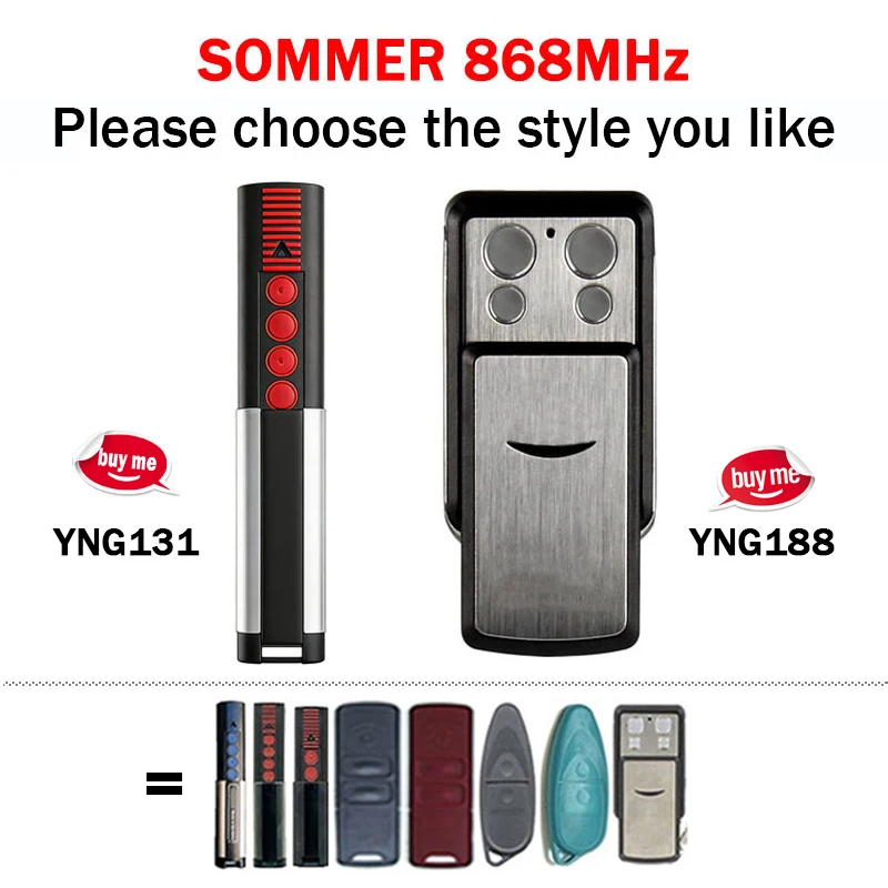 Фото Пульт дистанционного управления SOMMER (868 МГц) для электроворот; совместим с моделями 4020 TX03-868-4, 4031 TX08-868-4, 4026 TX03-868-2, 4035, 4025, 4021. №2