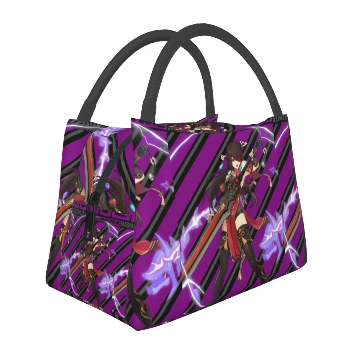 

Genshin Anime Lunch Bag For Unisex Beidou Wish Print Design Lunch Box Casual Picnic Cooler Bag Convenient Oxford Tote Food Bags