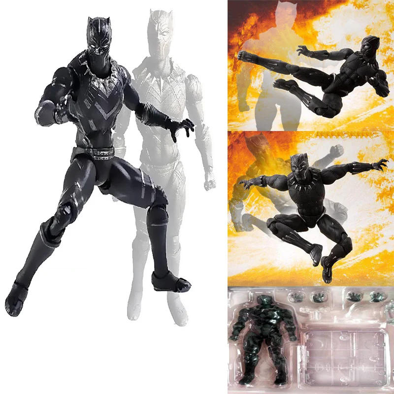 

SHF Marvel Мстители Строительная Черная пантера ПВХ экшн-фигурка модель игрушка подарок кукла 16 см