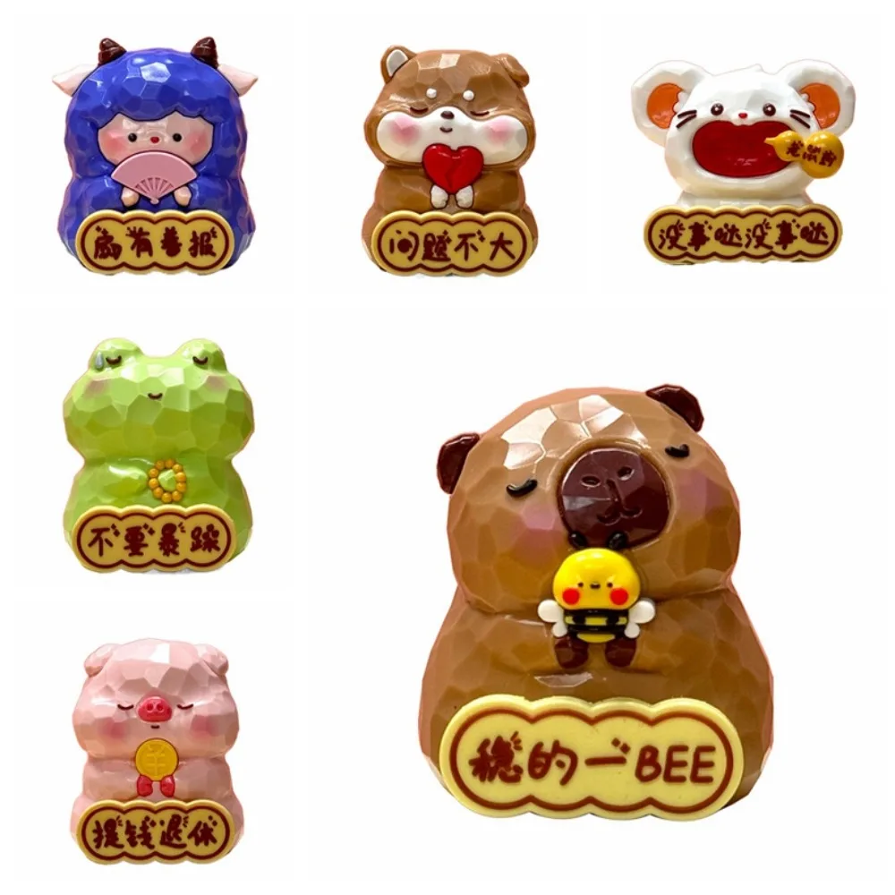 Резьба по текстуре капибара украшение для стола лягушка ремесла кукла