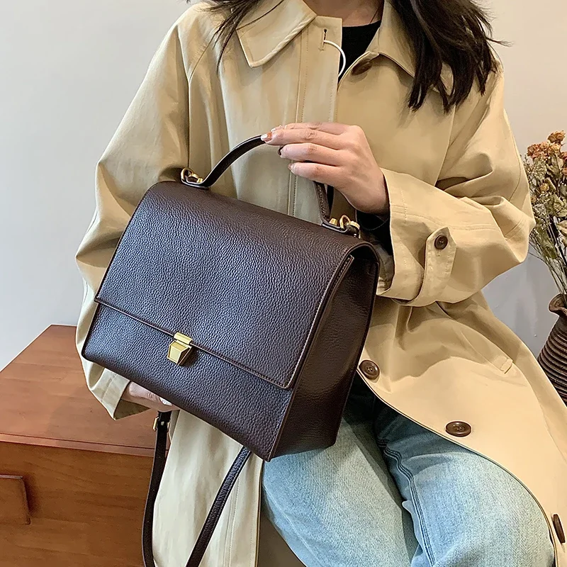 Осень-зима винтажная женская сумка на одно плечо качественная искусственная