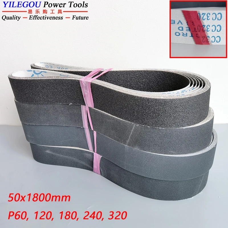 5Pcs 50 x 1800mm Sanding Belt For Metal. 2