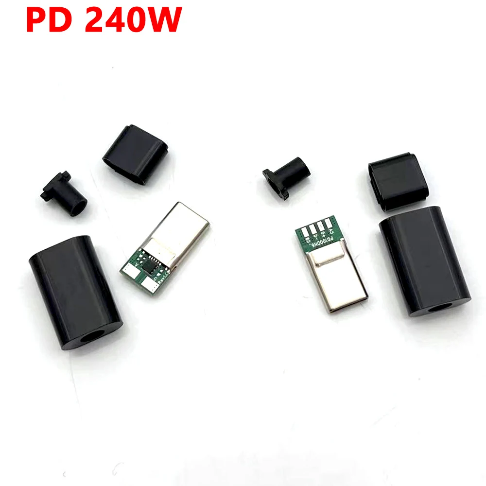 

Type-C 5A 50V 240W Fast charging Connectors Jack Tail 16P double Male Plug Electric Terminals Welding DIY Data Cable Accessories