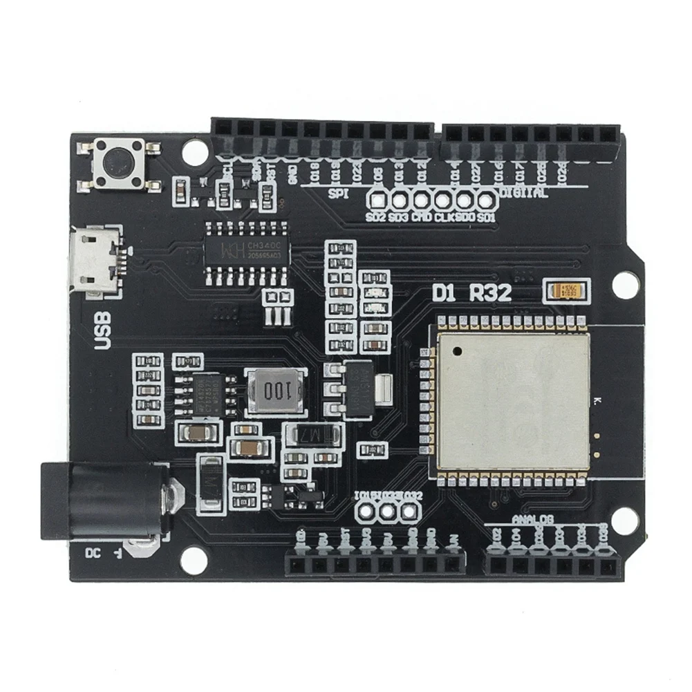 Плата разработки ESP32 + кабель передачи данных для UNO D1R32 модуля Wi-Fi и Bluetooth 4 МБ