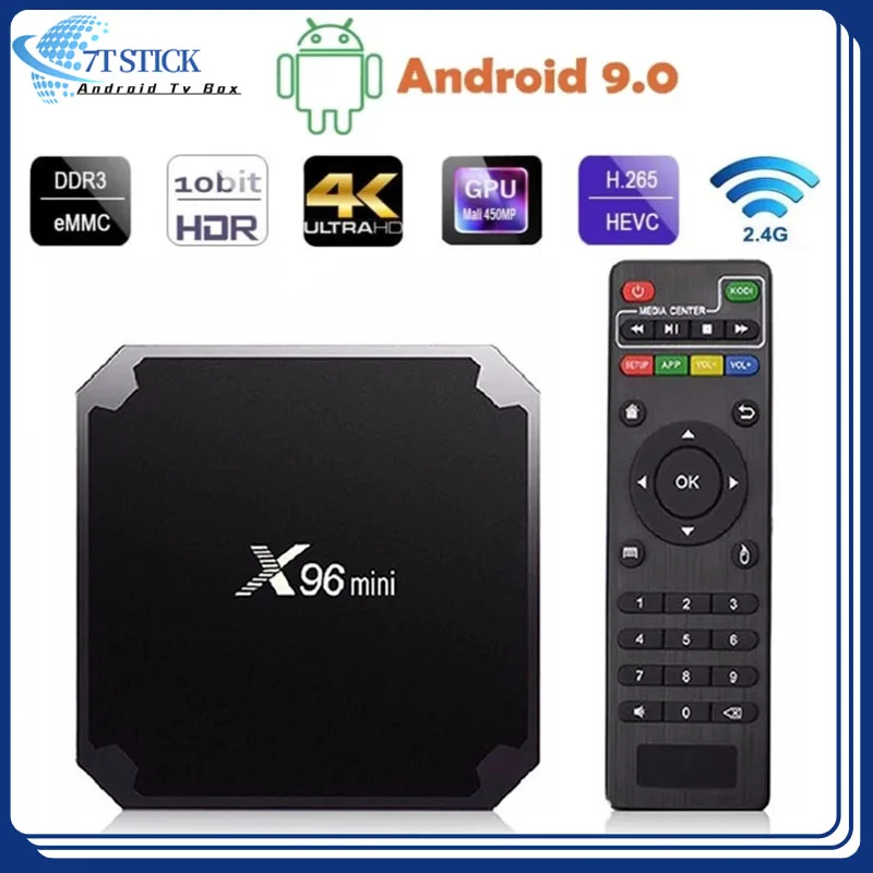 

ТВ-приставка X96 Mini Smart TV, Android 9,0, четырехъядерный процессор Amlogic S905W, 2,4 ГГц, Wi-Fi, 1 Гб + 8 Гб, 2 Гб + 16 ГБ, медиаплеер, ТВ-приставка