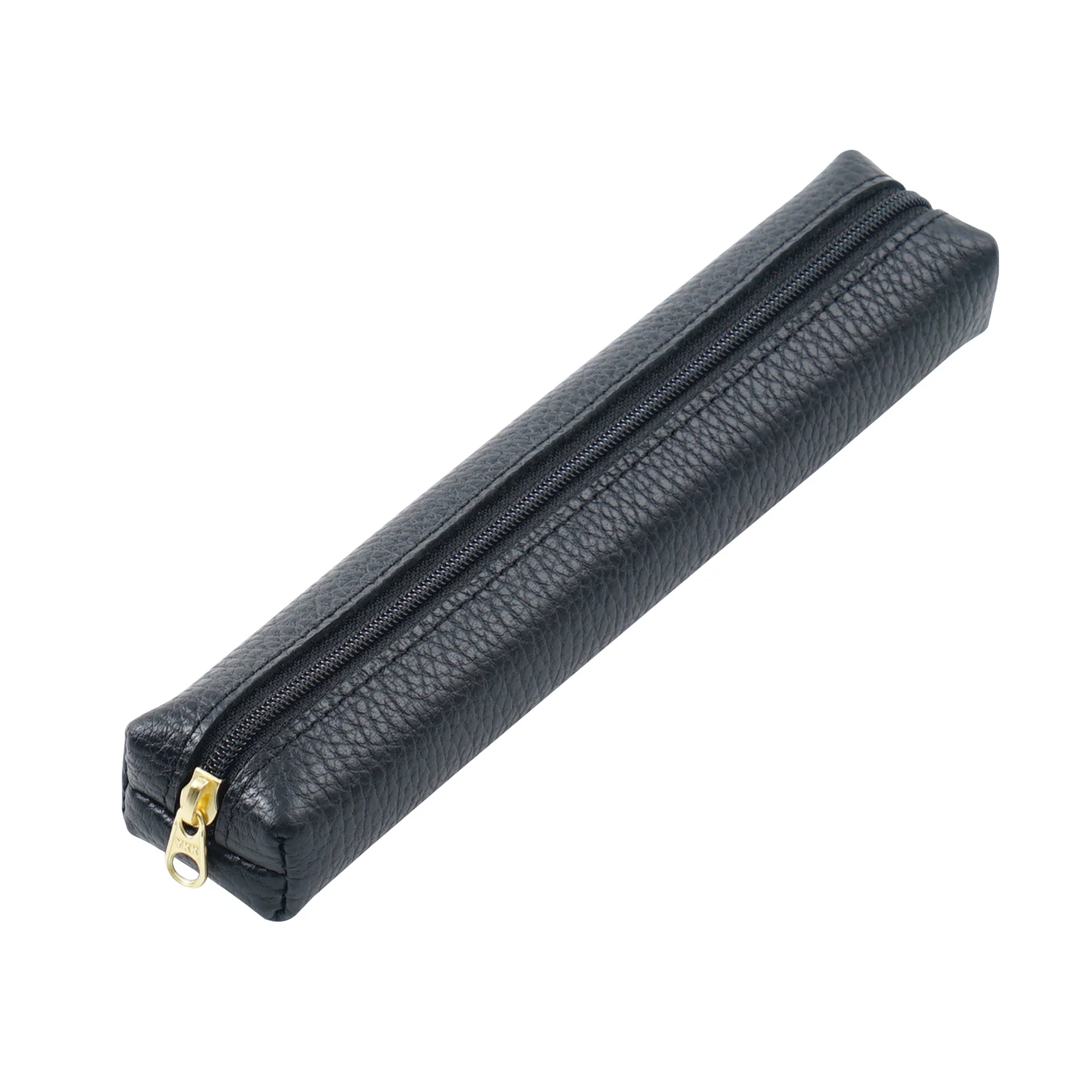 

AIGUONIU кожаные канцелярские принадлежности на заказ, стильная простая сумка-карандаш и прочный компактный пенал на молнии, тонкий маленький пенал