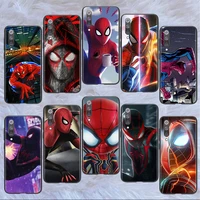spiderman marvel for xiaomi mi 12 12x 11t 11i 11 10t note 10 9t 9 se a3 cc9e pro lite ultra tpu black luxury silicone phone case