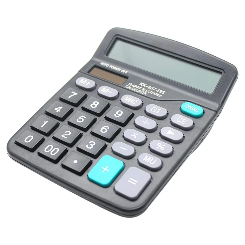 

Настольный калькулятор, 12-значный офисный калькулятор на солнечной батарее с большим ЖК-дисплеем и большой чувствительной кнопкой