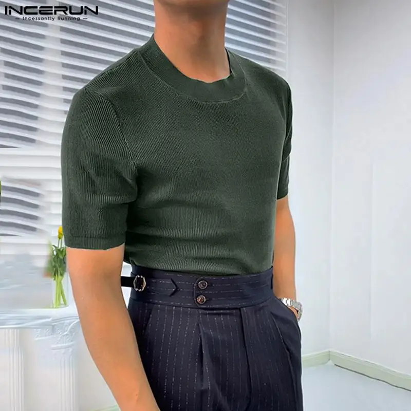 

Футболка мужская в полоску, с круглым вырезом и коротким рукавом