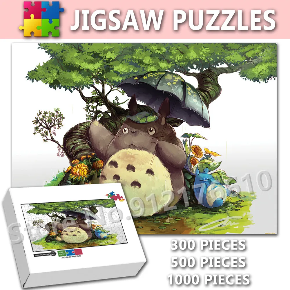 

Японские Мультяшные аниме пазлы из 1000 деталей Мой сосед Тоторо деревянный пазл для взрослых сборка Обучающие игрушки подарки