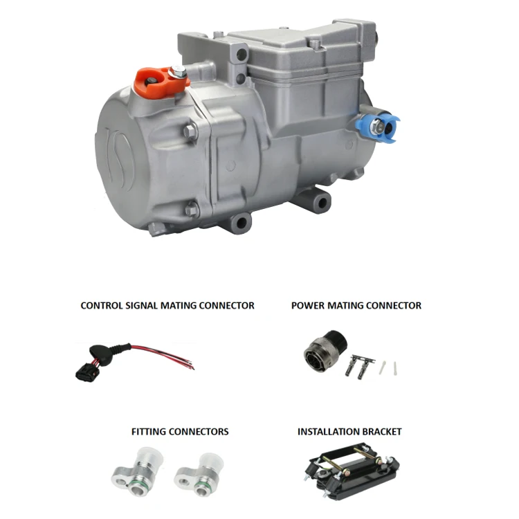 34cc Portable electric scroll compressor for R404a R452a cold chain frigo van truck refrigeration unit system China manufacture