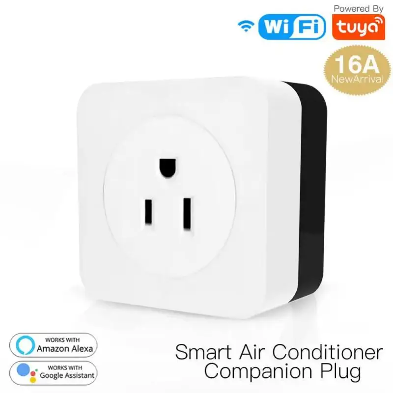 WiFi Air Conditioner Wall Plug Socket Outlet Companion IR Remote Controller Smart Life Tuya Work with Alexa UK US DE
