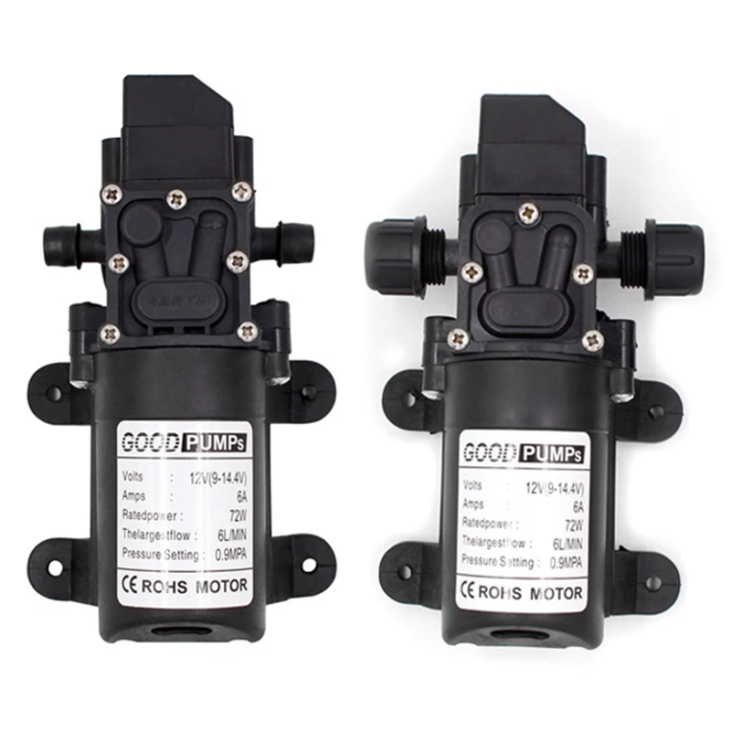 

DC 12V 130PSI 6L/Min Water High Pressure Diaphragm Water Pump Self Priming Pump Automatic Switch