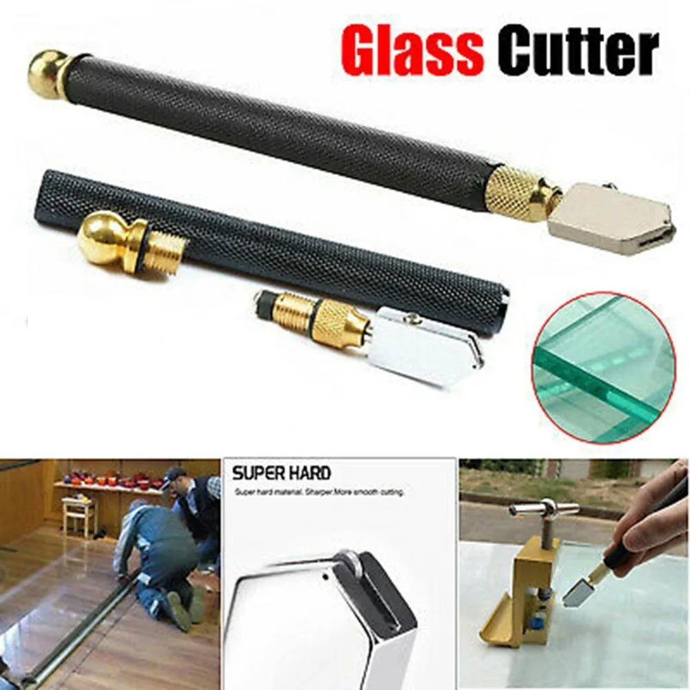 

1pc Glass Cutter Oil Lubricated Blade Cutters Grip Mirror High Quality Cutting Tool For Stained Glass Diamond Minerals