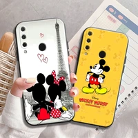 disney mickey mouse phone case for huawei p20 p30 p40 lite pro plus p20 lite 2019 p smart 2020 2019 z 5g liquid silicon soft