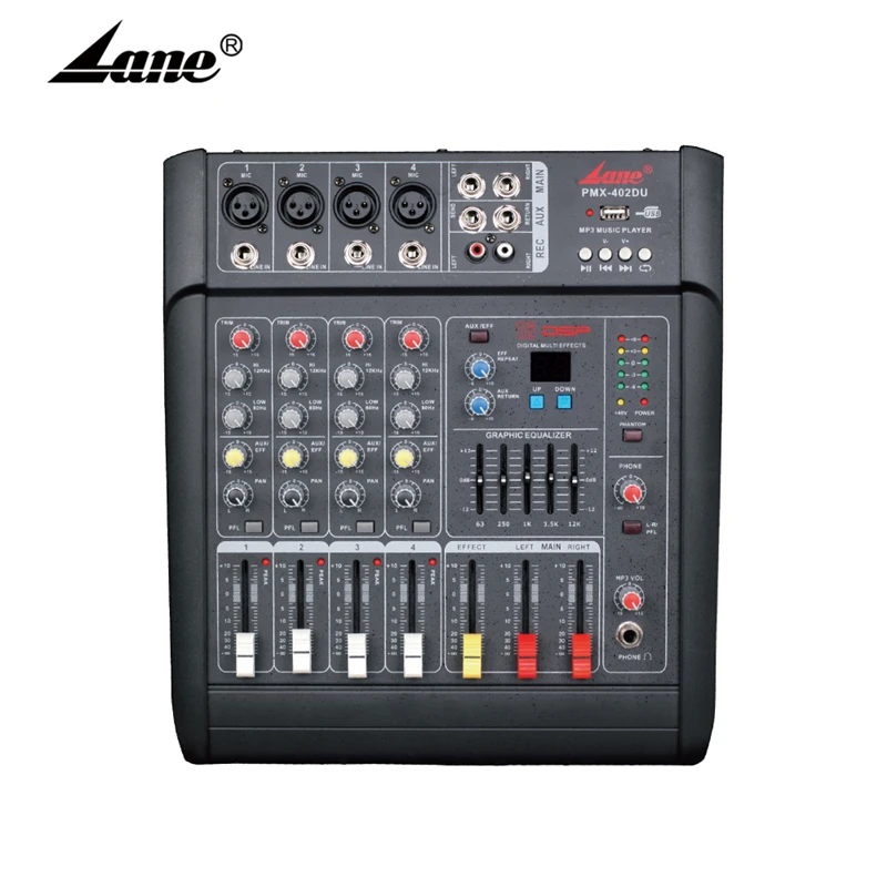 

Lane PMX-402DU заводская цена, 4-канальная звуковая система, миксерная консоль, мощный звуковой миксер PMX