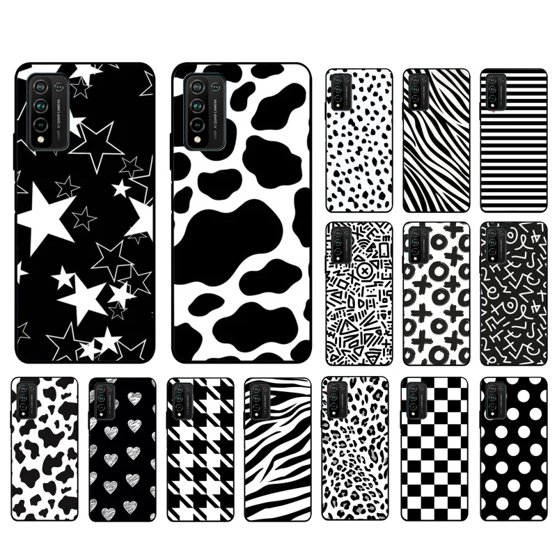 

Cow zebra Leopard Black White Phone Case for Huawei Honor 50 10X Lite 20 7A 7C 8X 9X Pro 9A 8A 8S 9S 10i 20S 20lite 7X 10 lite