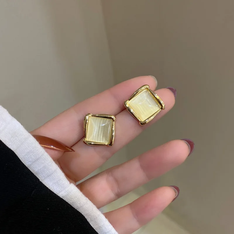 

S925 needle Modern Jewelry Geometric Earrings Popular Design Elegant Temperament Stud Earrings For Women Party Gifts